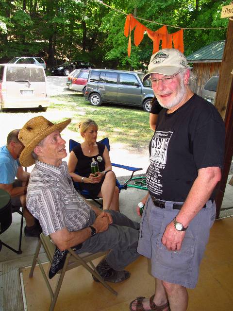 Barry (seated) with Doug T.  