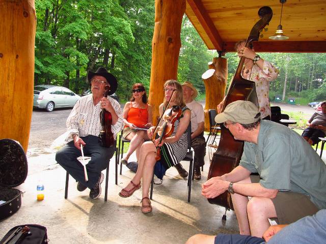 Junior at the woodshed.  With Conchi, Kathy, Barry, Molly, and John